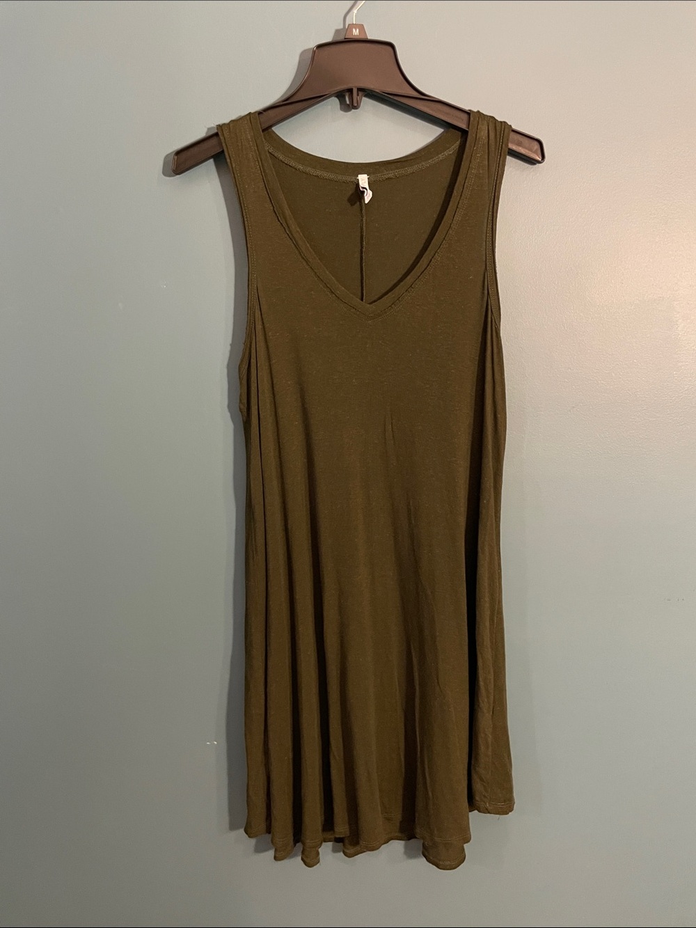 Olive Soft V-Neck Tank Dress by Z Supply - excellent condition